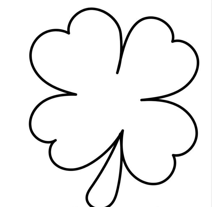 Shamrock template for St. Patricks Day crafts.