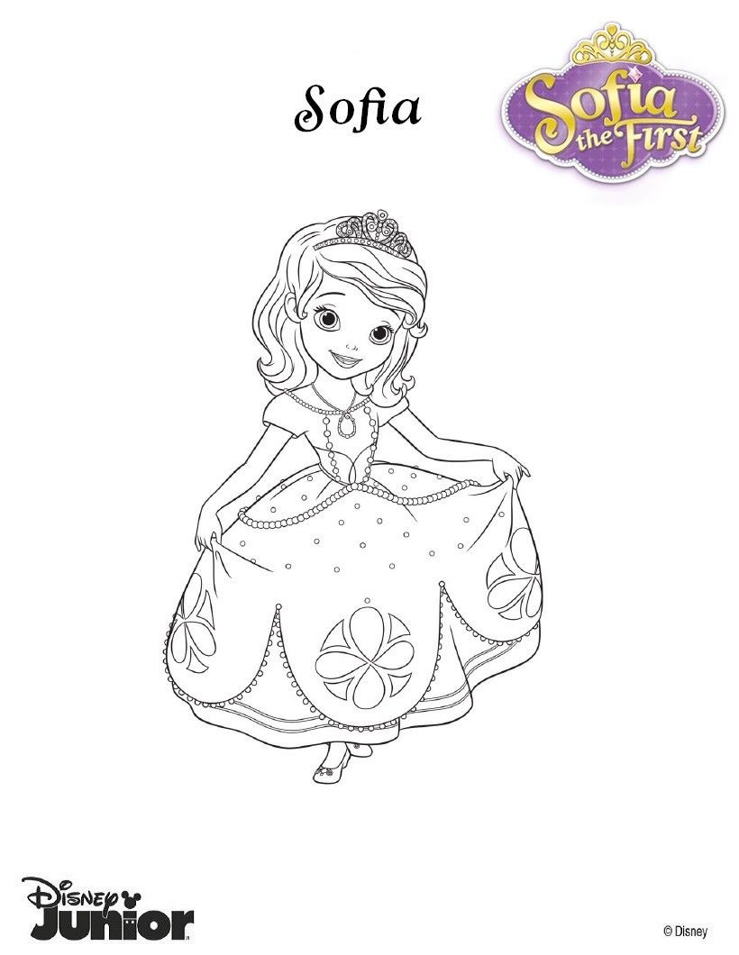 Sofia The First Coloring Page