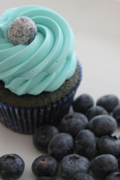 Blueberry cupcakes.