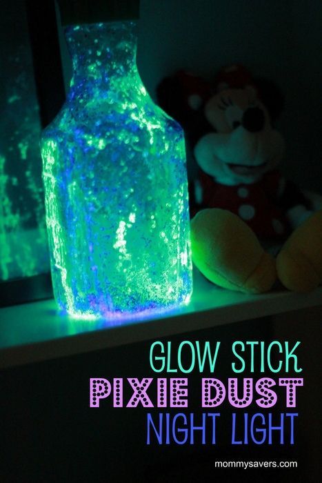 Glow stick pixie dust night light