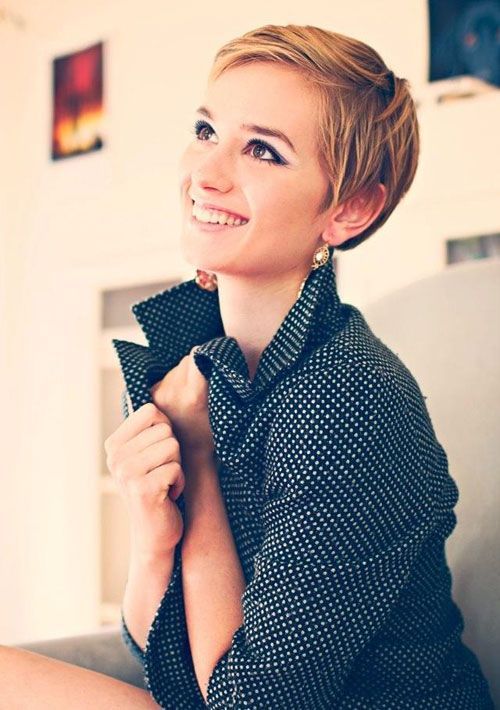 Cute blonde pixie hairstyle