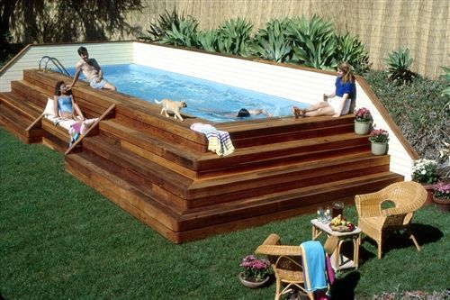 very cool way to do an above ground pool.