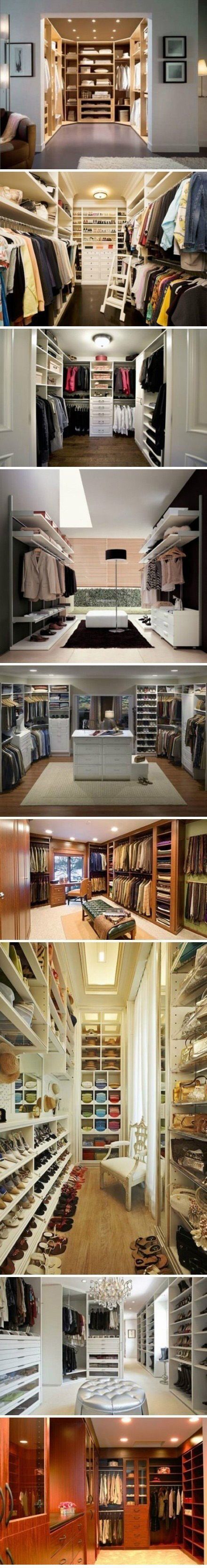 Walk-in closets! Hey, a girl can dream!