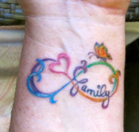 family Infinity tattoo put a Autism puzzle piece and word Different not less
