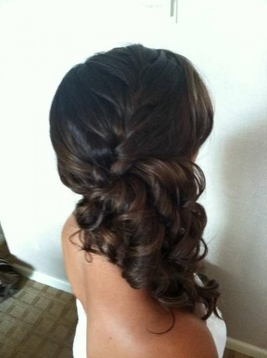side french braid with curls its perfect if i were going to prom