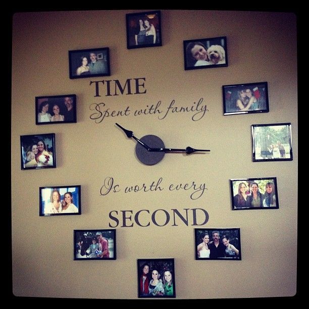“Time spent with family is worth every second” wall clock