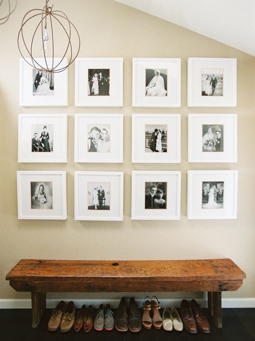 Home owner said, “We loved the idea of displaying these wedding photos of va