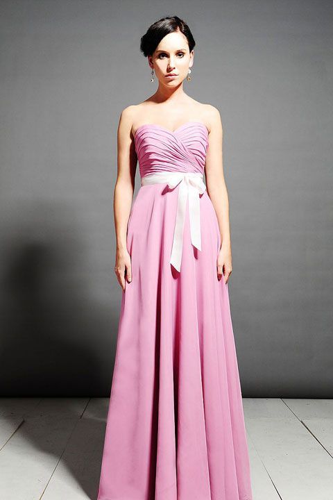Amazing A-line empire waist chiffon dress for bridesmaid