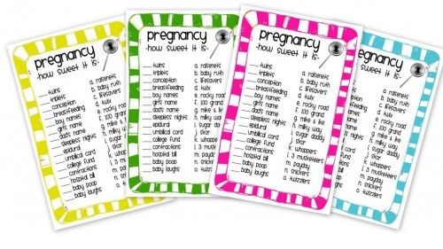 Couples Shower Games - Couples Shower Games -   Printable Baby Shower Games