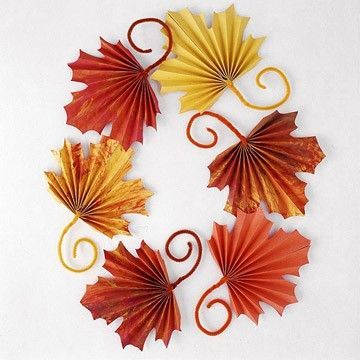 Folded Fall Leaves Fall Crafts