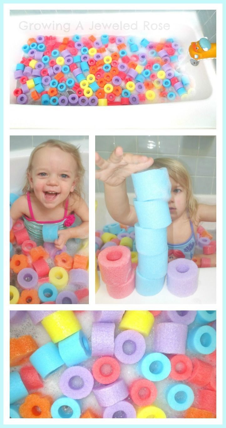 Swim in OODLES of noodles with a Pool Noodle Bath Pit! Simple amp; frugal fun th