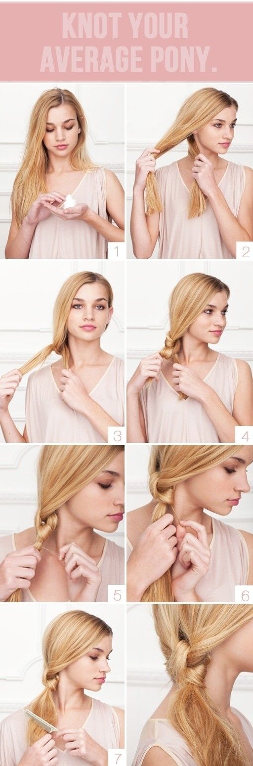 The Knotted Pony | 23 Five-Minute Hairstyles For Busy Mornings