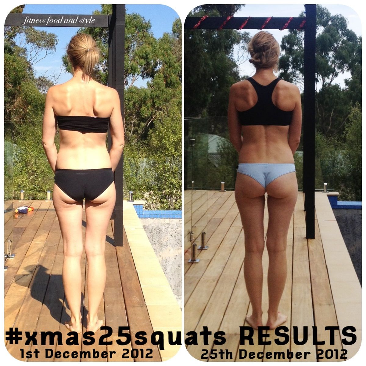 Squat challenge. Before and after.