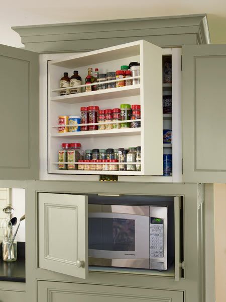 kitchen cabinets with swing out shelves and microwave storage, whole house remod