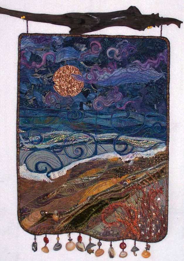 Fiber Art Quilts-Beachscape
