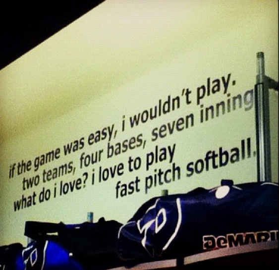 inspirational softball quote