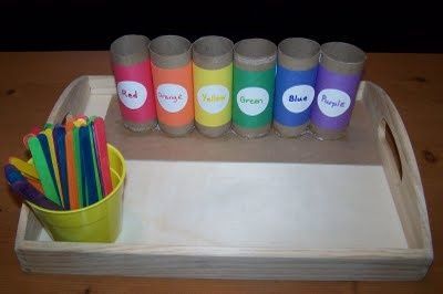 Popsicle Stick Color Sorting