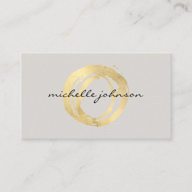 Luxe Faux Gold Painted Circle Designer Logo on Tan Business Card | Zazzle.com - Luxe Faux Gold Painted Circle Designer Logo on Tan Business Card | Zazzle.com -   10 luxe beauty Logo ideas