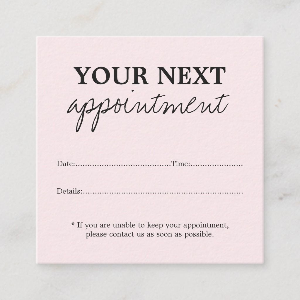 Simple Elegant Light Rose Beauty Appointment Card | Zazzle.com - Simple Elegant Light Rose Beauty Appointment Card | Zazzle.com -   11 beauty Bar ideas