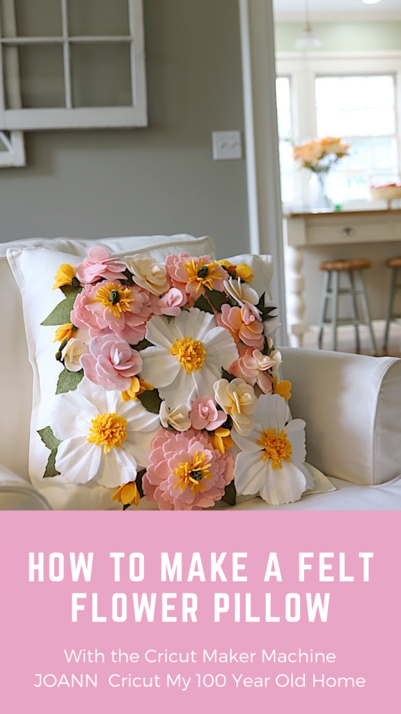 How to Cut and Make a Felt Flower Pillow with the Cricut Maker - MY 100 YEAR OLD HOME - How to Cut and Make a Felt Flower Pillow with the Cricut Maker - MY 100 YEAR OLD HOME -   12 diy Pillows felt ideas
