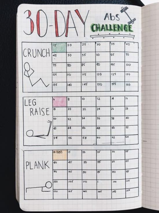 Bullet Journal Fitness Trackers (Finally get fit in 2020!} - Bullet Journal Fitness Trackers (Finally get fit in 2020!} -   12 fitness Challenge tracker ideas