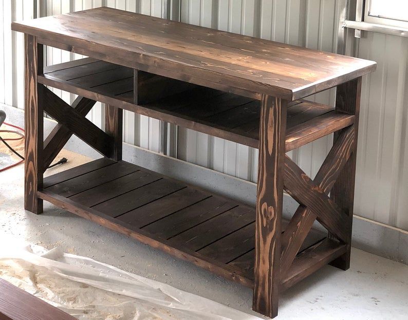Rustic Media Console, TV Stand, Rustic, Farmhouse, Media Table, Handcrafted, Solid Wood Furniture, Custom made, Living Room Decor - Rustic Media Console, TV Stand, Rustic, Farmhouse, Media Table, Handcrafted, Solid Wood Furniture, Custom made, Living Room Decor -   13 diy Furniture rustic ideas