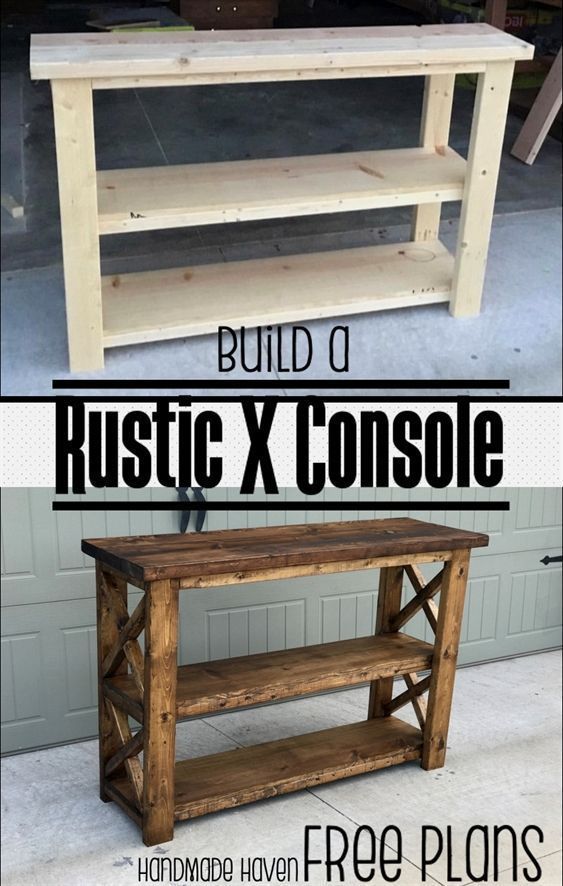 X Console Table - X Console Table -   13 diy Furniture rustic ideas