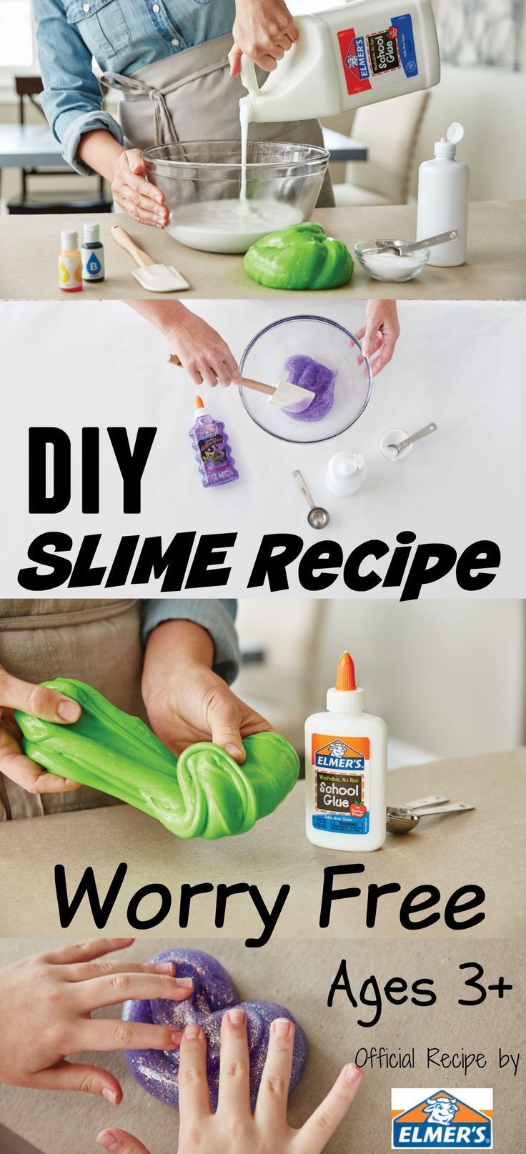 DIY Kid's Worry-Free Slime Recipe: Elmer's Official Slime Recipe - DIY Kid's Worry-Free Slime Recipe: Elmer's Official Slime Recipe -   13 diy Slime elmers ideas