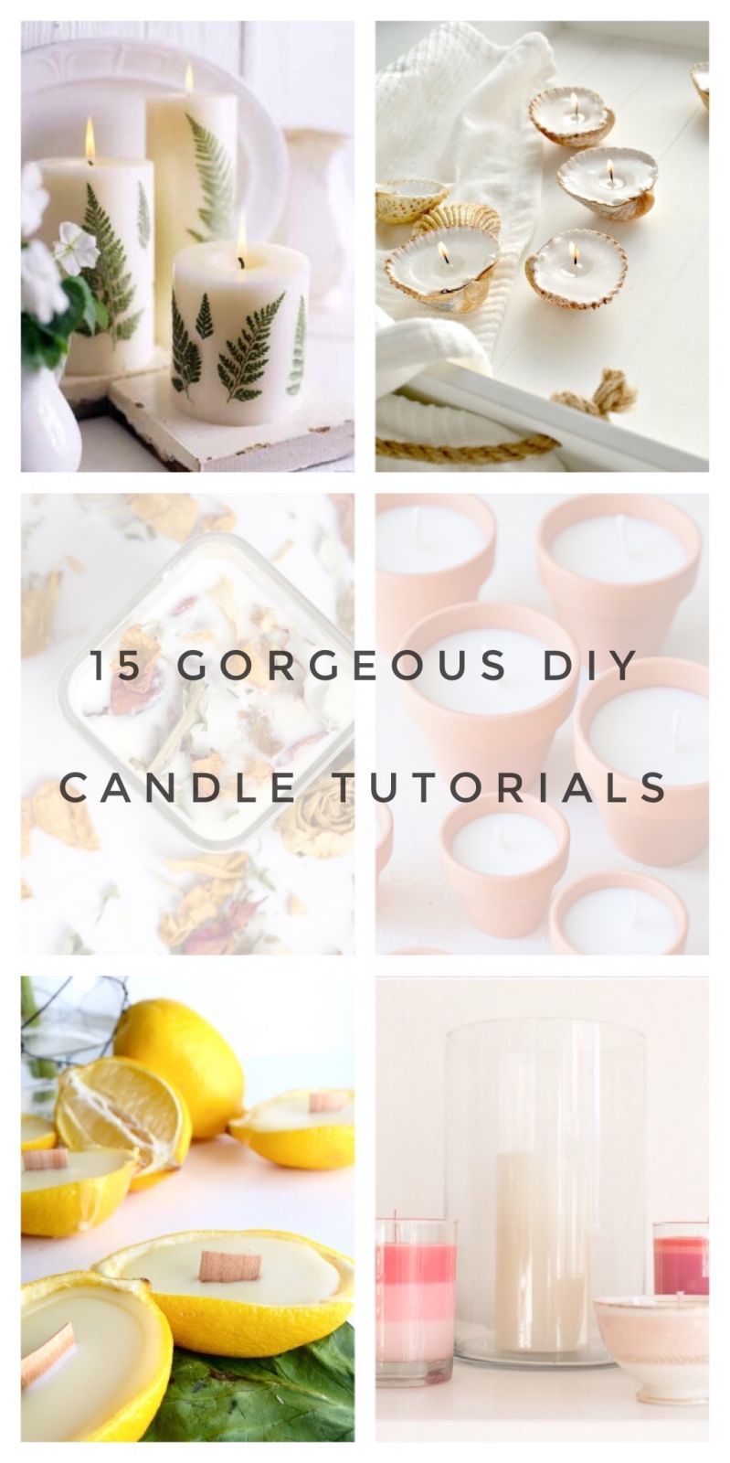 15 Gorgeous Candle DIYs That Are Totally Irresistible - 15 Gorgeous Candle DIYs That Are Totally Irresistible -   14 diy Candles containers ideas