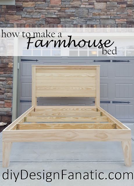 Distressed Finish Farmhouse Bed - Distressed Finish Farmhouse Bed -   14 diy Headboard full size bed ideas