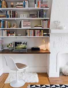 Home How-To: Built-In Shelving - Home How-To: Built-In Shelving -   14 diy Shelves desk ideas