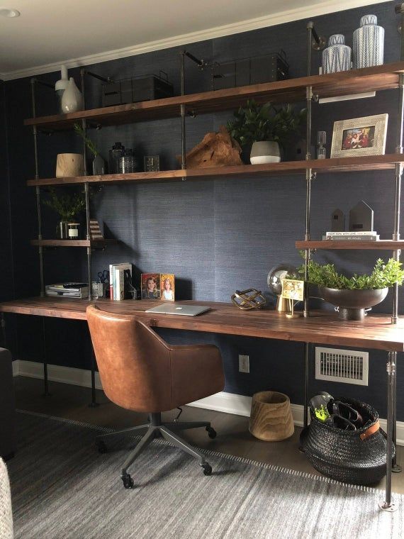 6 Tiers Industrial Laptop Desk,Solid Wood & Iron Pipe Computer Desk,Wall Pipe Desk with Shelves,Computer Table for Home Office Free Shipping - 6 Tiers Industrial Laptop Desk,Solid Wood & Iron Pipe Computer Desk,Wall Pipe Desk with Shelves,Computer Table for Home Office Free Shipping -   14 diy Shelves desk ideas