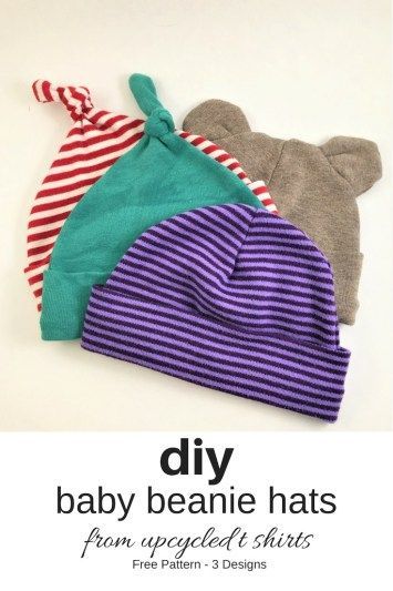 Diy Baby Beanie Hats from Recycled T shirts - You Make it Simple - Diy Baby Beanie Hats from Recycled T shirts - You Make it Simple -   15 diy Baby naaien ideas