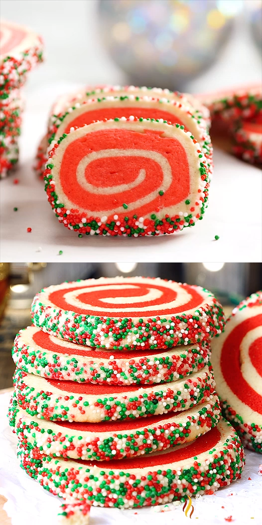 Christmas Pinwheel Sugar Cookies - Christmas Pinwheel Sugar Cookies -   15 diy Christmas cookies ideas