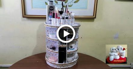 DIY# 89 Rotating Cosmetic/Makeup Organizer With My Own Idea Rotating Base Without Stick - DIY# 89 Rotating Cosmetic/Makeup Organizer With My Own Idea Rotating Base Without Stick -   15 diy Organization cosmetics ideas