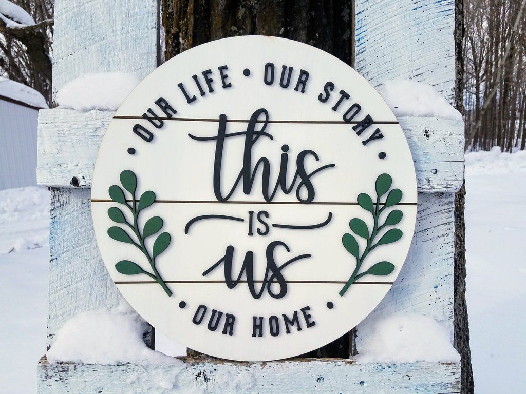 This is Us Round Shiplap Sign | Our Life Our Story Our Home | Raised Lettering Farmhouse Sign with Shiplap - This is Us Round Shiplap Sign | Our Life Our Story Our Home | Raised Lettering Farmhouse Sign with Shiplap -   16 beauty Life sign ideas