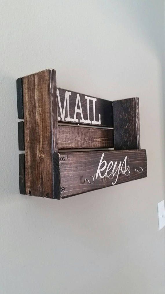 Mail and key organizer - Mail and key organizer -   16 diy Wood ideas