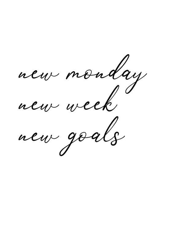 Instant Digital Download Motivational Inspirational Quote Typography Poster - New Monday New Week New Goals - Instant Digital Download Motivational Inspirational Quote Typography Poster - New Monday New Week New Goals -   16 fitness Quotes white ideas