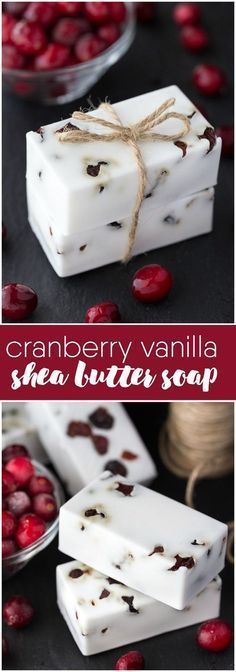 Cranberry Vanilla Shea Butter Soap - Cranberry Vanilla Shea Butter Soap -   17 diy Soap making ideas