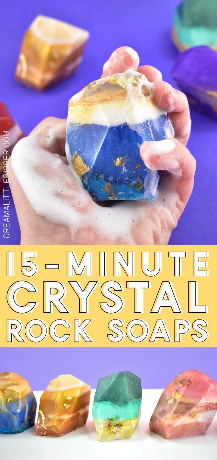 Easy DIY Crystal Gemstone Soaps - Easy DIY Crystal Gemstone Soaps -   17 diy Soap making ideas