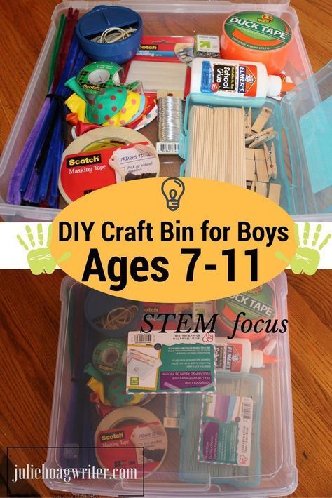 DIY Craft Bin with STEM Focus for Boys Ages 7-11 • A Family Lifestyle & Food Blog - DIY Craft Bin with STEM Focus for Boys Ages 7-11 • A Family Lifestyle & Food Blog -   19 diy Presents for kids ideas