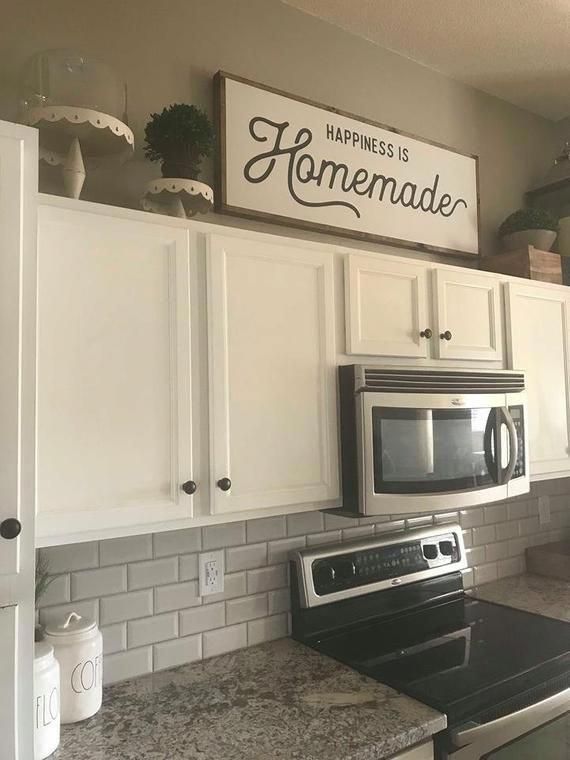 Happiness is Homemade / Wood Sign / Kitchen Sign / Homemade / Farmhouse Sign / Wall Decor / Living Room Sign - Happiness is Homemade / Wood Sign / Kitchen Sign / Homemade / Farmhouse Sign / Wall Decor / Living Room Sign -   20 diy Kitchen wall ideas