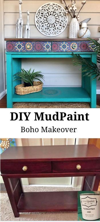 Gorgeous Mirror Transformed with MudPaint's Jade Paint Color - Gorgeous Mirror Transformed with MudPaint's Jade Paint Color -   22 diy Furniture repurpose ideas