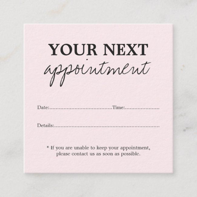 Simple Elegant Light Rose Beauty Appointment Card | Zazzle.com - Simple Elegant Light Rose Beauty Appointment Card | Zazzle.com -   10 beauty Room logo ideas