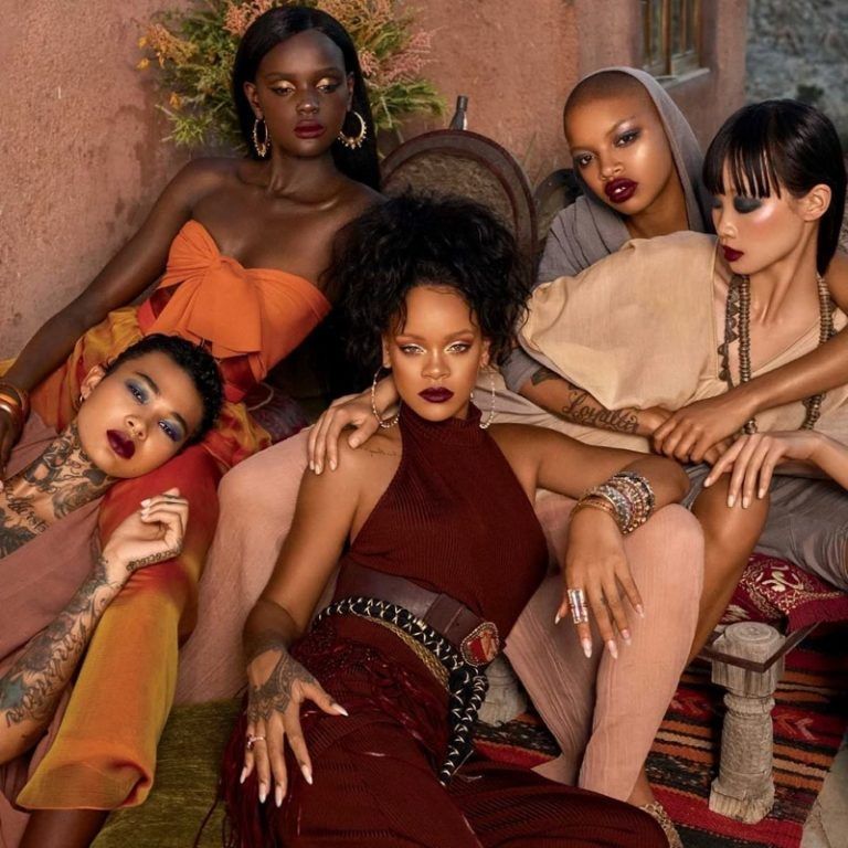 Rihanna teases and allures for the Fenty Beauty Moroccan Spice Palette Campaign - Rihanna teases and allures for the Fenty Beauty Moroccan Spice Palette Campaign -   10 group beauty Photoshoot ideas