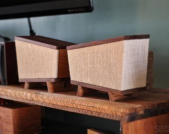 Handmade Wood Black Walnut Stereo Bluetooth Speaker - AMBITUS v1.0 - Handmade Wood Black Walnut Stereo Bluetooth Speaker - AMBITUS v1.0 -   12 diy Bookshelf speakers ideas