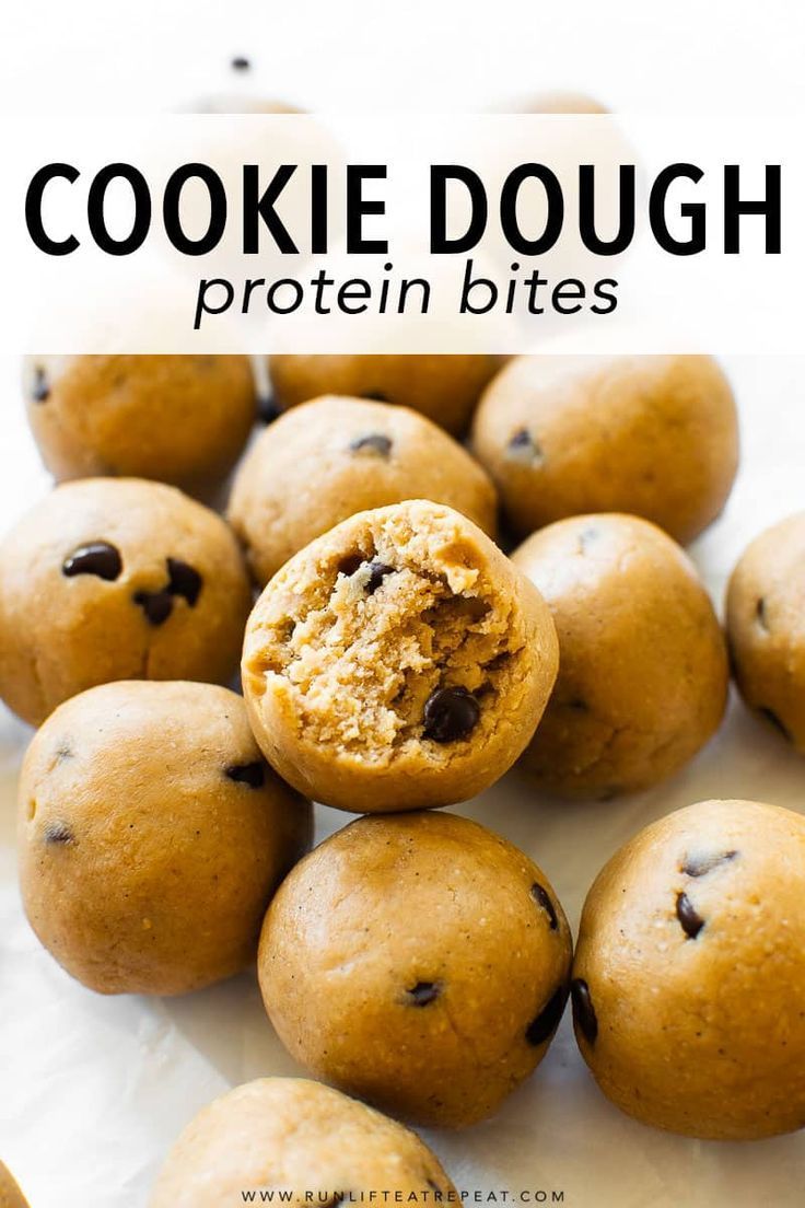 Cookie Dough Protein Bites - Cookie Dough Protein Bites -   12 diy Food snacks ideas