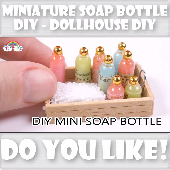 Miniature Soap Bottle DIY - Dollhouse DIY - Miniature Soap Bottle DIY - Dollhouse DIY -   12 diy House miniature ideas