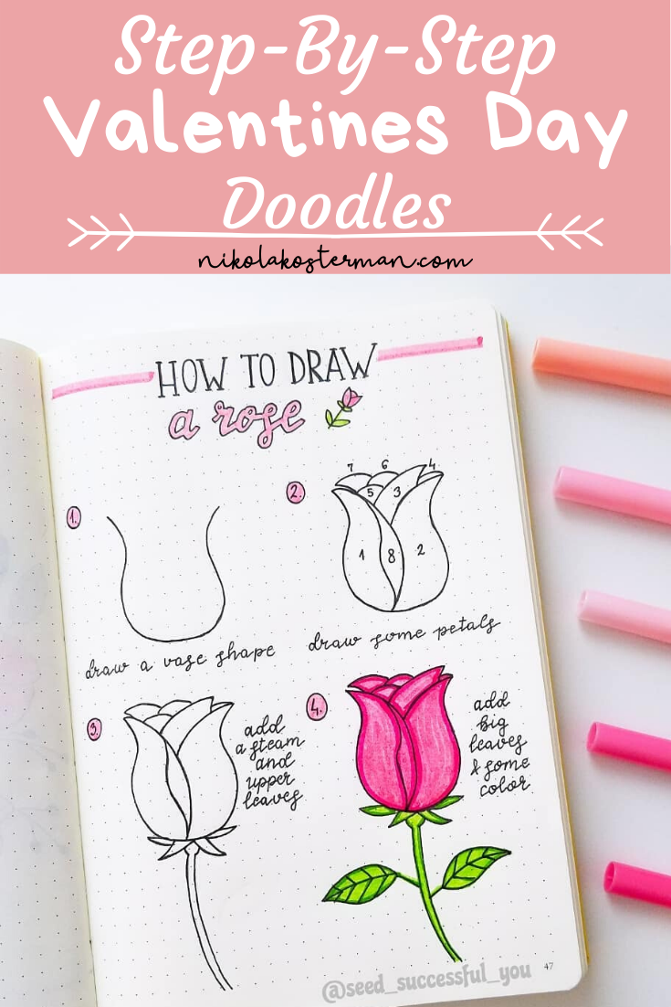 Step by Step Valentines Day Doodles for your Bujo! - Step by Step Valentines Day Doodles for your Bujo! -   12 fitness Journal doodles ideas