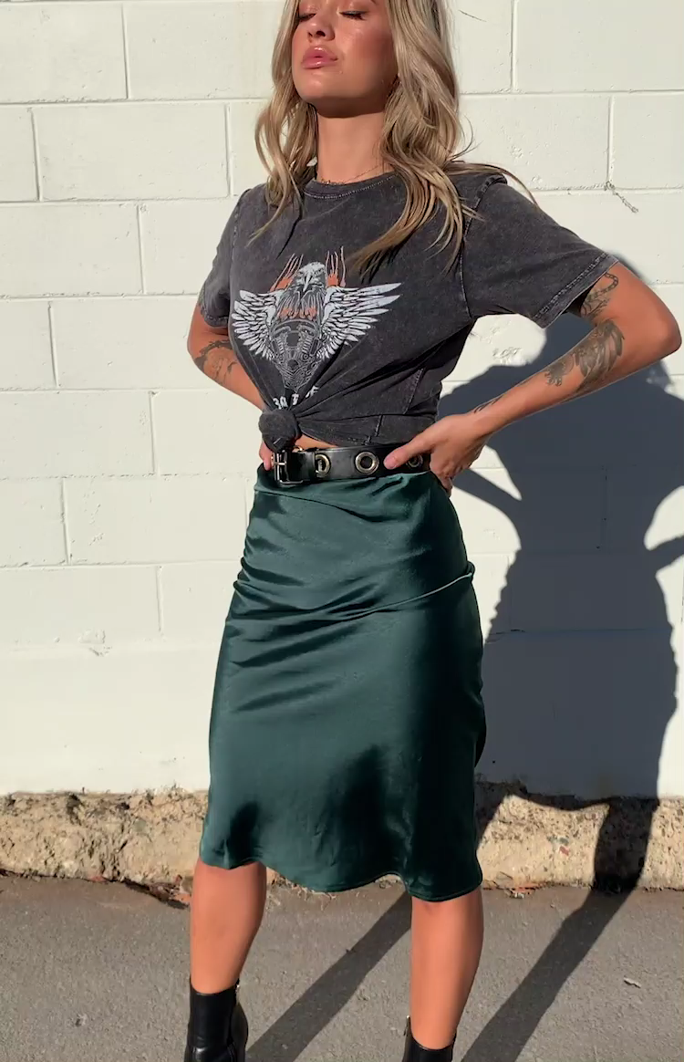 Trisha Midi Skirt Emerald - Trisha Midi Skirt Emerald -   Hair & Beauty